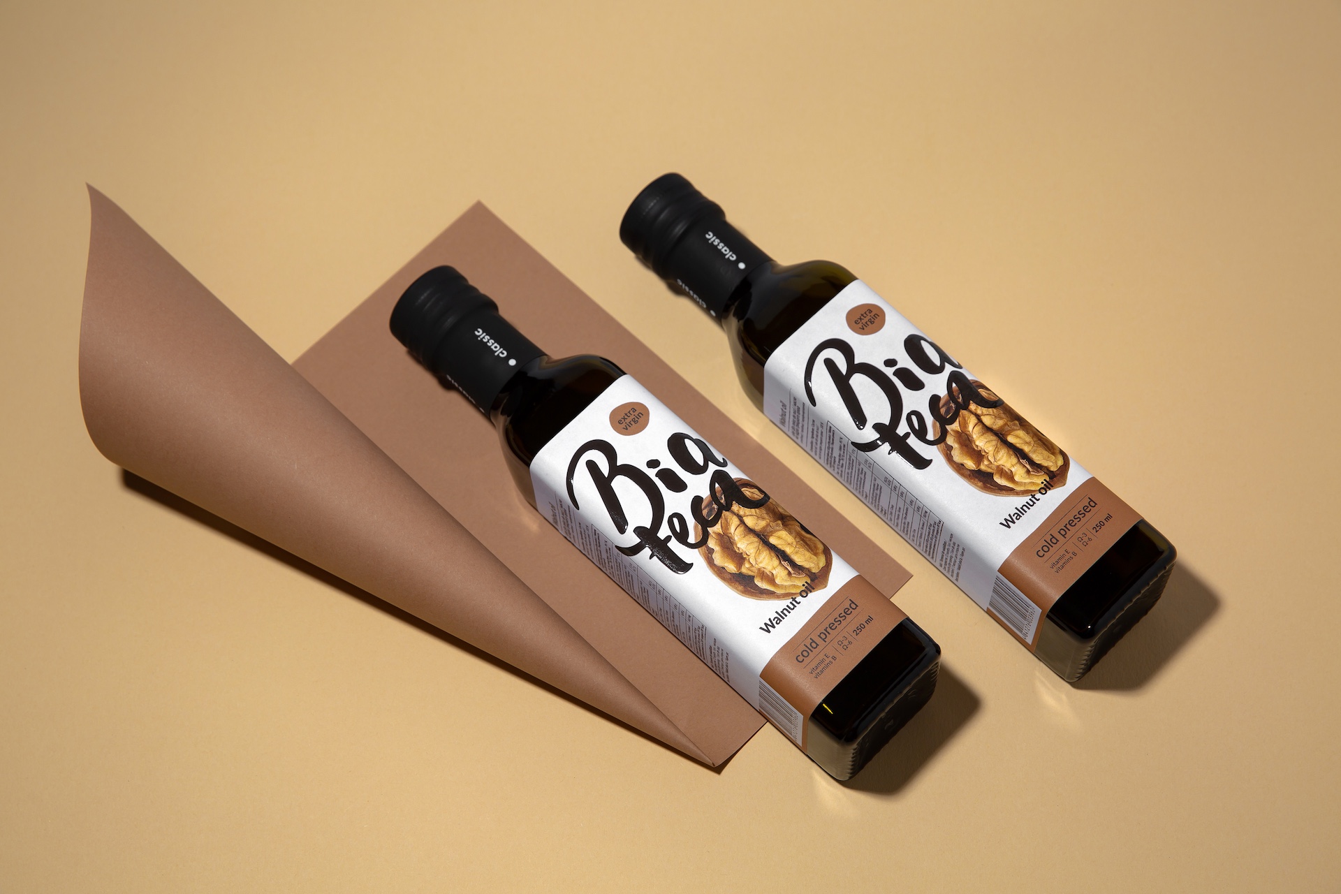Biateca walnut oil bottles